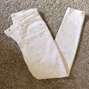 Madewell 9inch high rise white jeans